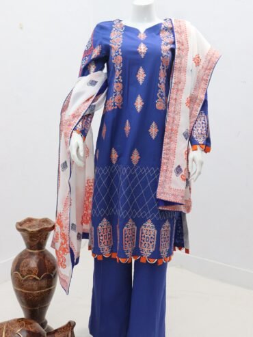 Pure Lawn Stuff Table Print Design 3 Pieces