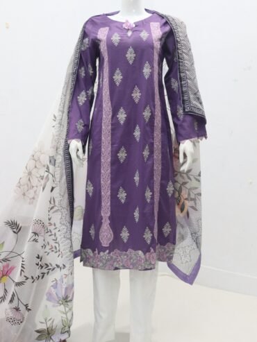 Pure Lawn Stuff Table Print Design 3 Pieces