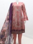 Pure Lawn Stuff Embroidery Design 3 Pieces