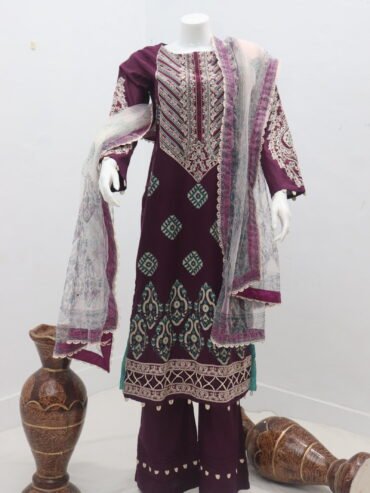 Pure Lawn Stuff Table Print Design 3 Pieces