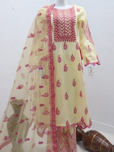 Pure Lawn Stuff Table Print Design 3 Pieces