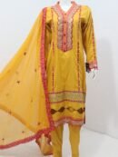 Pure Lawn Stuff Block Print Embroidery Design 3 piece