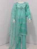 Pure Lawn Stuff Chikankari & Embroidrey Mirror  Design 3 Piece