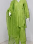 Pure Lawn Stuff Mirror Work & Embroidery  Design 3 Piece