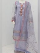 Pure Tissue Fabric Eboridery Design 3 Piece Suit