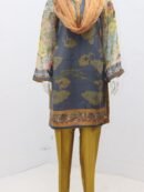 Pure Silk Fabric Self Print Design 3 Piece Suit